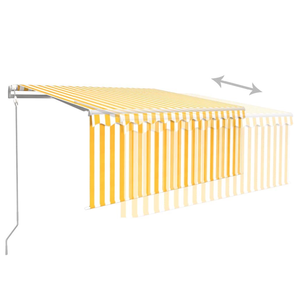 Izvelkama Markīze Ar Žalūziju, 3,5X2,5 M, Dzeltenbalta