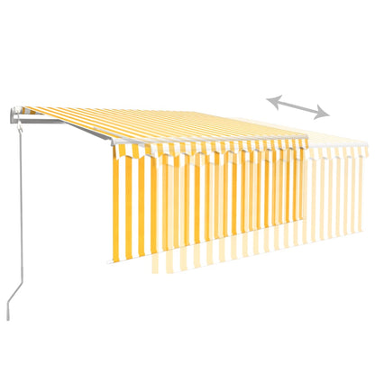 Izvelkama Markīze Ar Žalūziju, 3,5X2,5 M, Dzeltenbalta