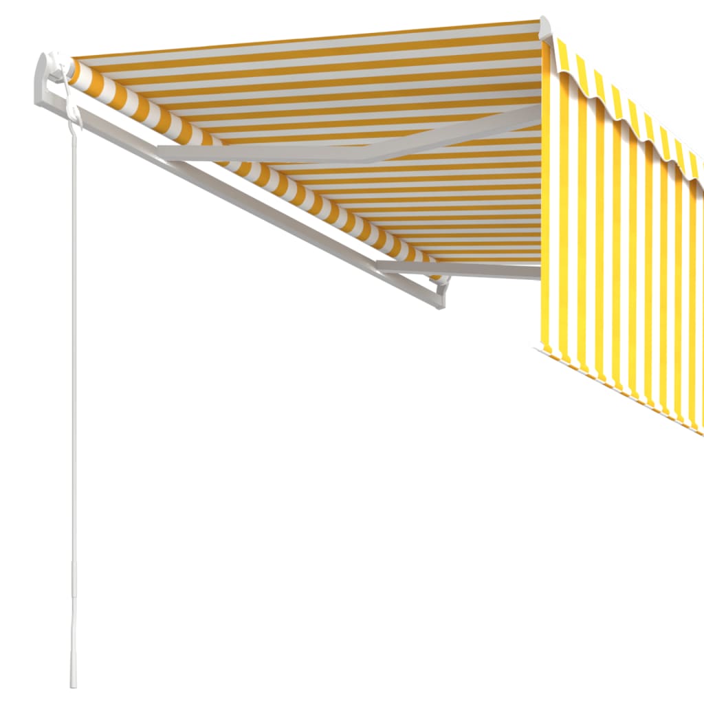 Izvelkama Markīze Ar Žalūziju, 3,5X2,5 M, Dzeltenbalta