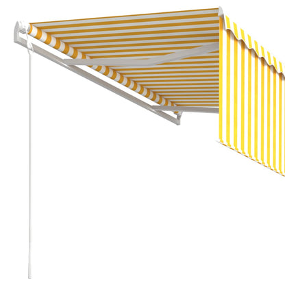 Izvelkama Markīze Ar Žalūziju, 3,5X2,5 M, Dzeltenbalta
