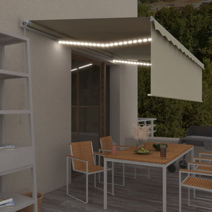 Izvelkama Markīze Ar Žalūziju, Led, 4,5X3M, Manuāla, Zili Balta
