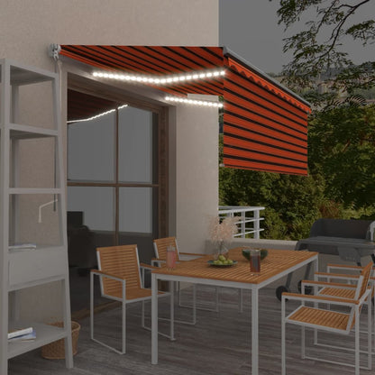Izvelkama Markīze Ar Žalūziju Un Led, 3,5X2,5 M, Zili Balta
