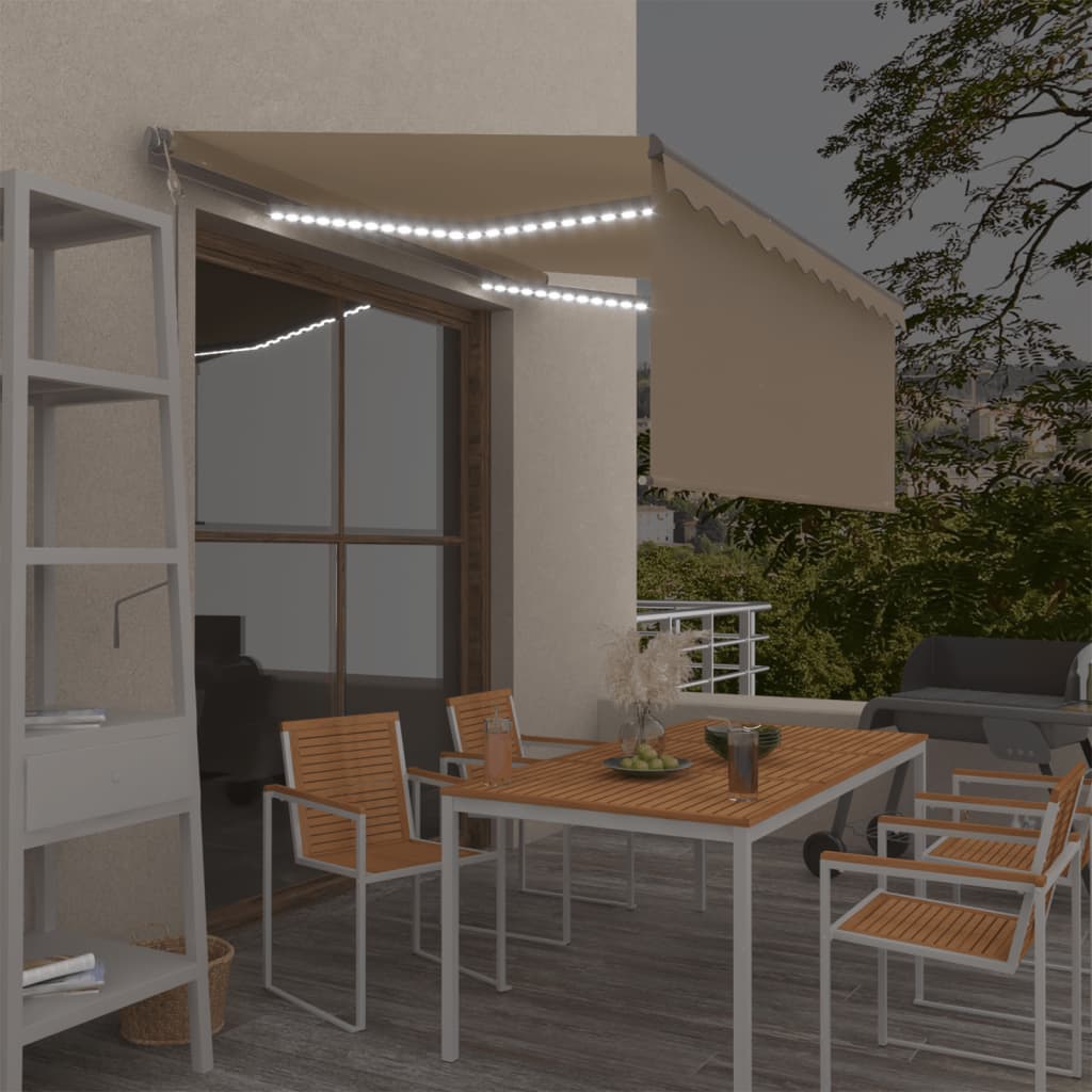Markīze Ar Žalūziju, Led, Vēja Sensoru, 4,5X3 M, Zila Ar Baltu