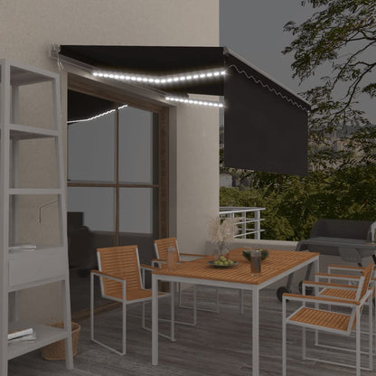 Markīze Ar Žalūziju, Led, Vēja Sensoru, 4,5X3 M, Zila Ar Baltu