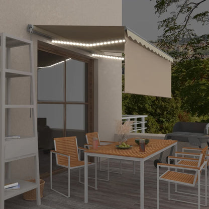 Izvelkama Markīze Ar Žalūziju Un Led, 3,5X2,5 M, Zili Balta