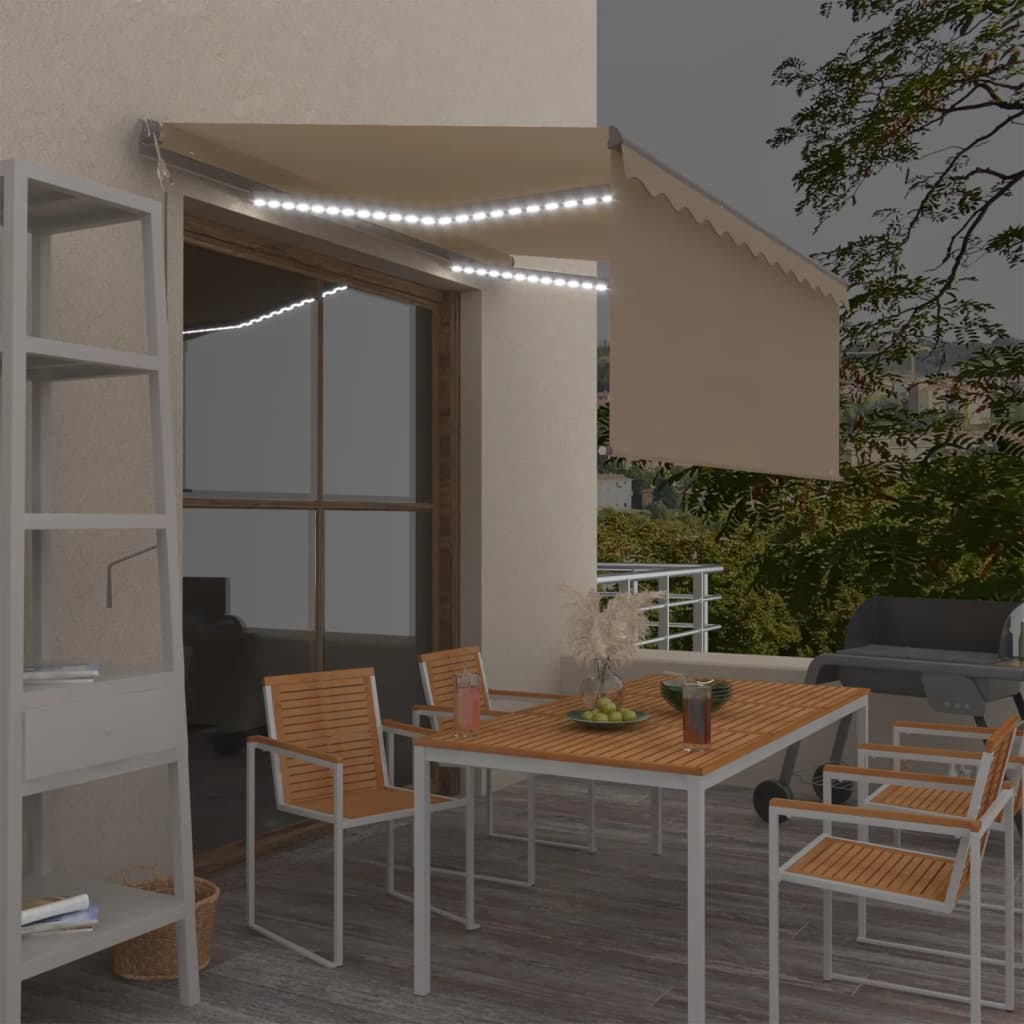 Markīze Ar Žalūziju, Led, Vēja Sensoru, 4,5X3 M, Zila Ar Baltu