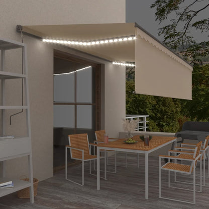 Izvelkama Markīze Ar Žalūziju Un Led, 3,5X2,5 M, Zili Balta