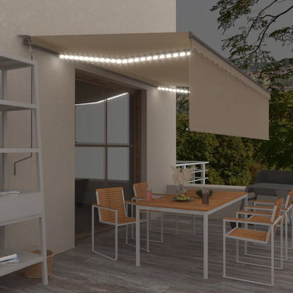 Markīze Ar Žalūziju, Led, Vēja Sensoru, 4,5X3 M, Zila Ar Baltu