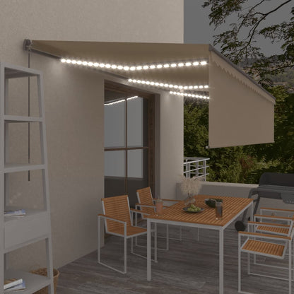 Izvelkama Markīze Ar Žalūziju Un Led, 3,5X2,5 M, Zili Balta
