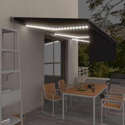Markīze Ar Žalūziju, Led, Vēja Sensoru, 4,5X3 M, Zila Ar Baltu
