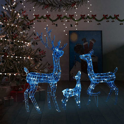 Akrila Ziemeļbriežu Ziemassvētku Dekorācija, 300 Baltas Led