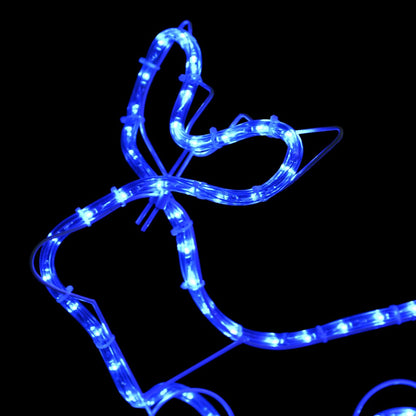 Ziemassvētku Dekorācija, Ziemeļbrieži Un Kamanas, 576 Led