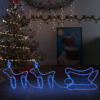 Ziemassvētku Dekorācija, Ziemeļbrieži Un Kamanas, 576 Led