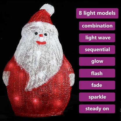 Led Ziemassvētku Vecīša Figūra, Akrils, 28 Cm