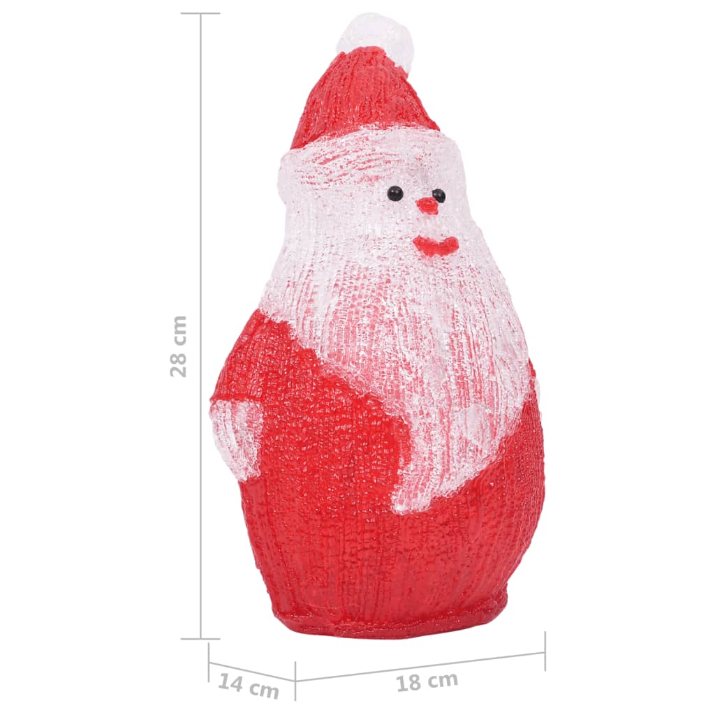 Led Ziemassvētku Vecīša Figūra, Akrils, 28 Cm