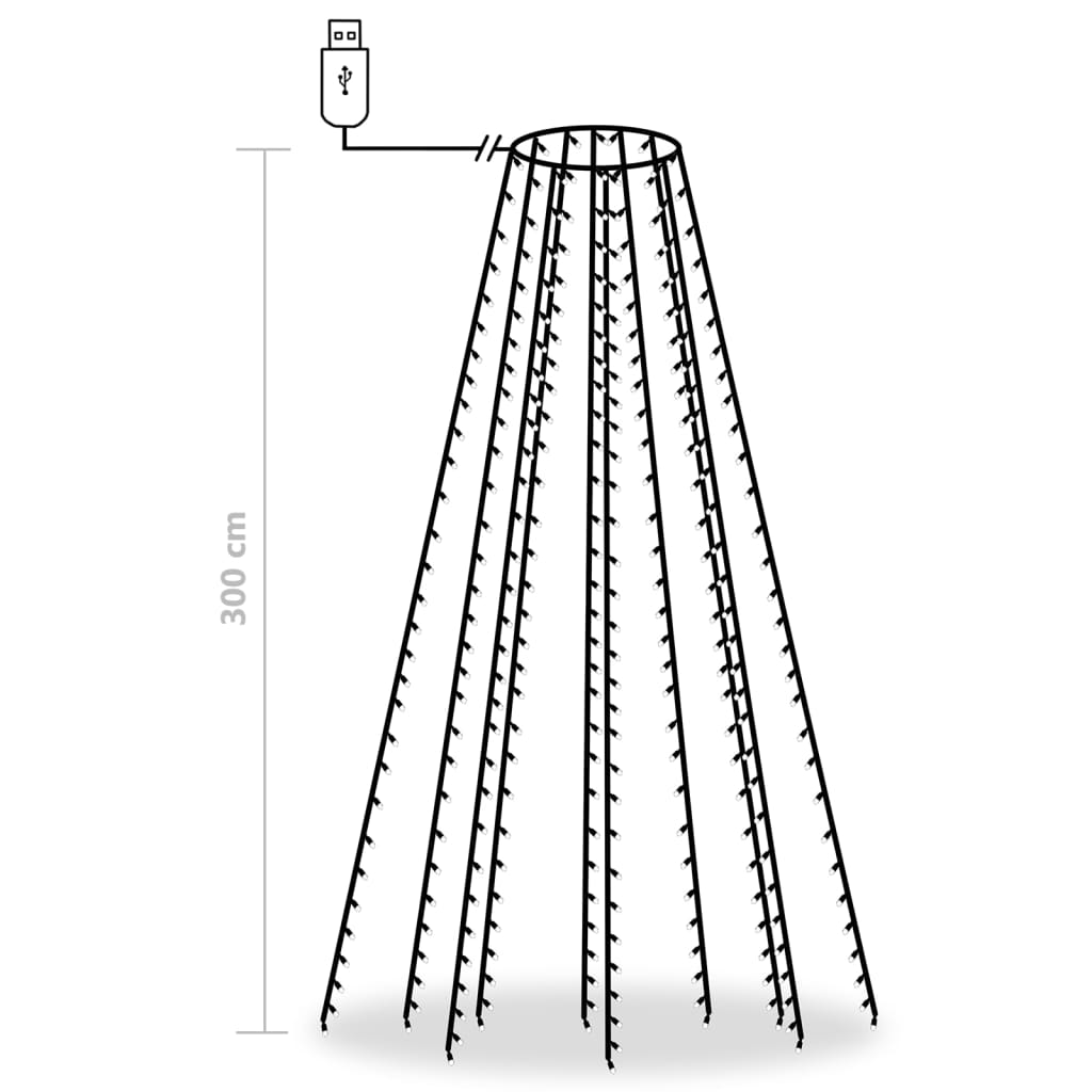 Ziemassvētku Lampiņas, 300 Led, , S