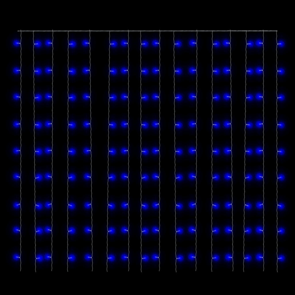 Led Lampiņu Aizkars, 3X3 M, 300 Led, Zils, 8 Funkcijas
