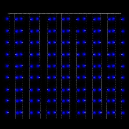 Led Lampiņu Aizkars, 3X3 M, 300 Led, Zils, 8 Funkcijas