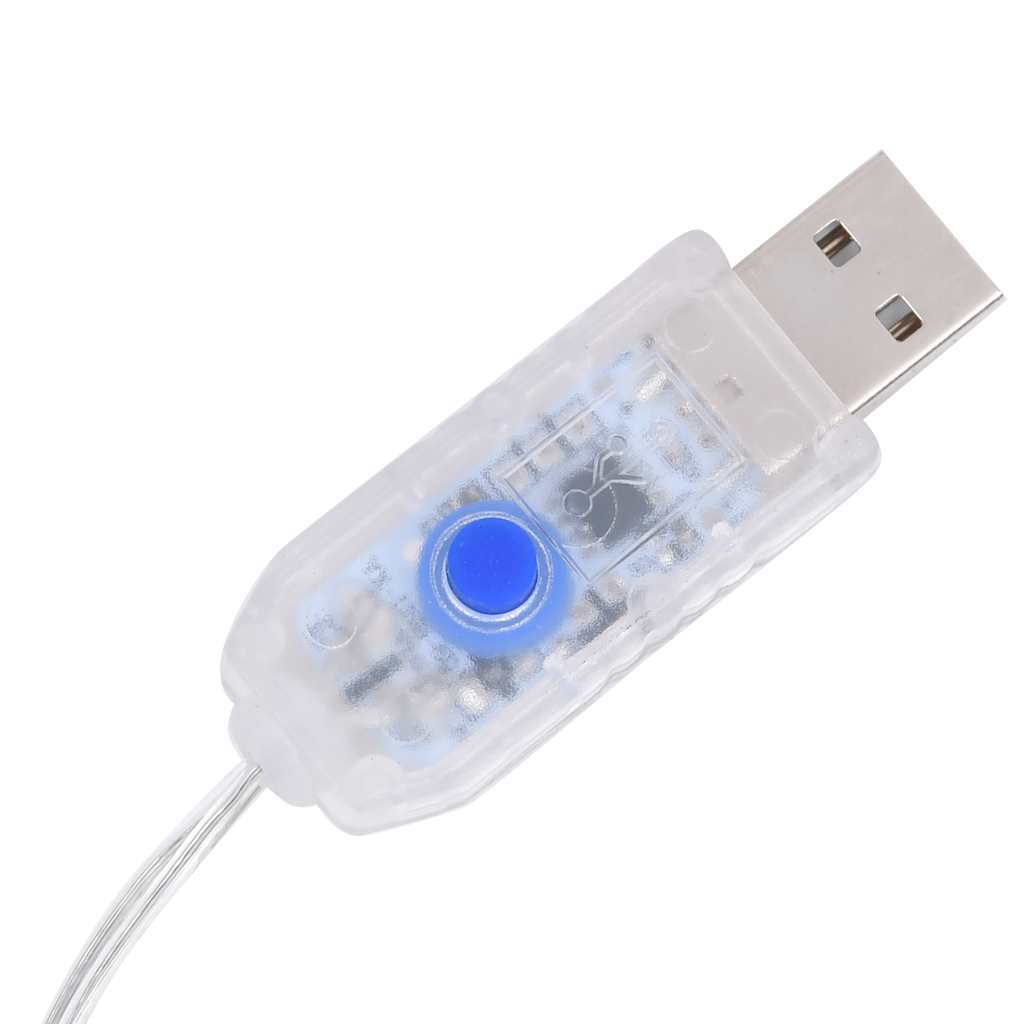 Led Lampiņu Aizkars, 3X3 M, 300 Led, Zils, 8 Funkcijas