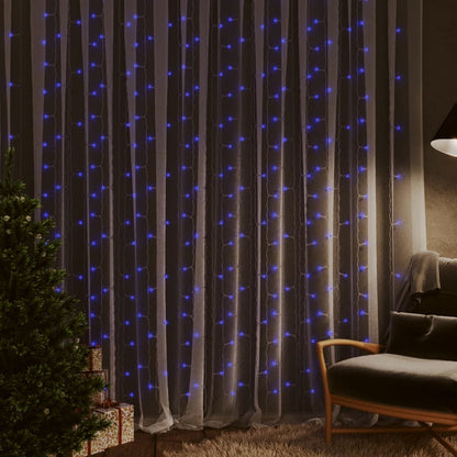 Led Lampiņu Aizkars, 3X3 M, 300 Led, Zils, 8 Funkcijas