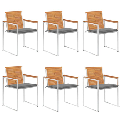 Dārza Krēsli Ar Matračiem, 2 Gab., Akācijas Masīvkoks, Tērauds