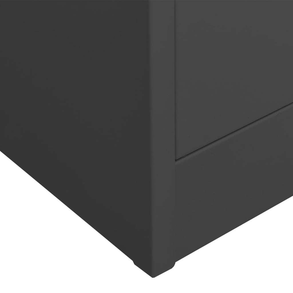 Biroja Skapis, 90X40X180 Cm, Antracītpelēks, Tērauds