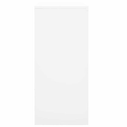 Biroja Skapis Ar Bīdāmām Durvīm, 90X40X90 Cm, Balts Tērauds