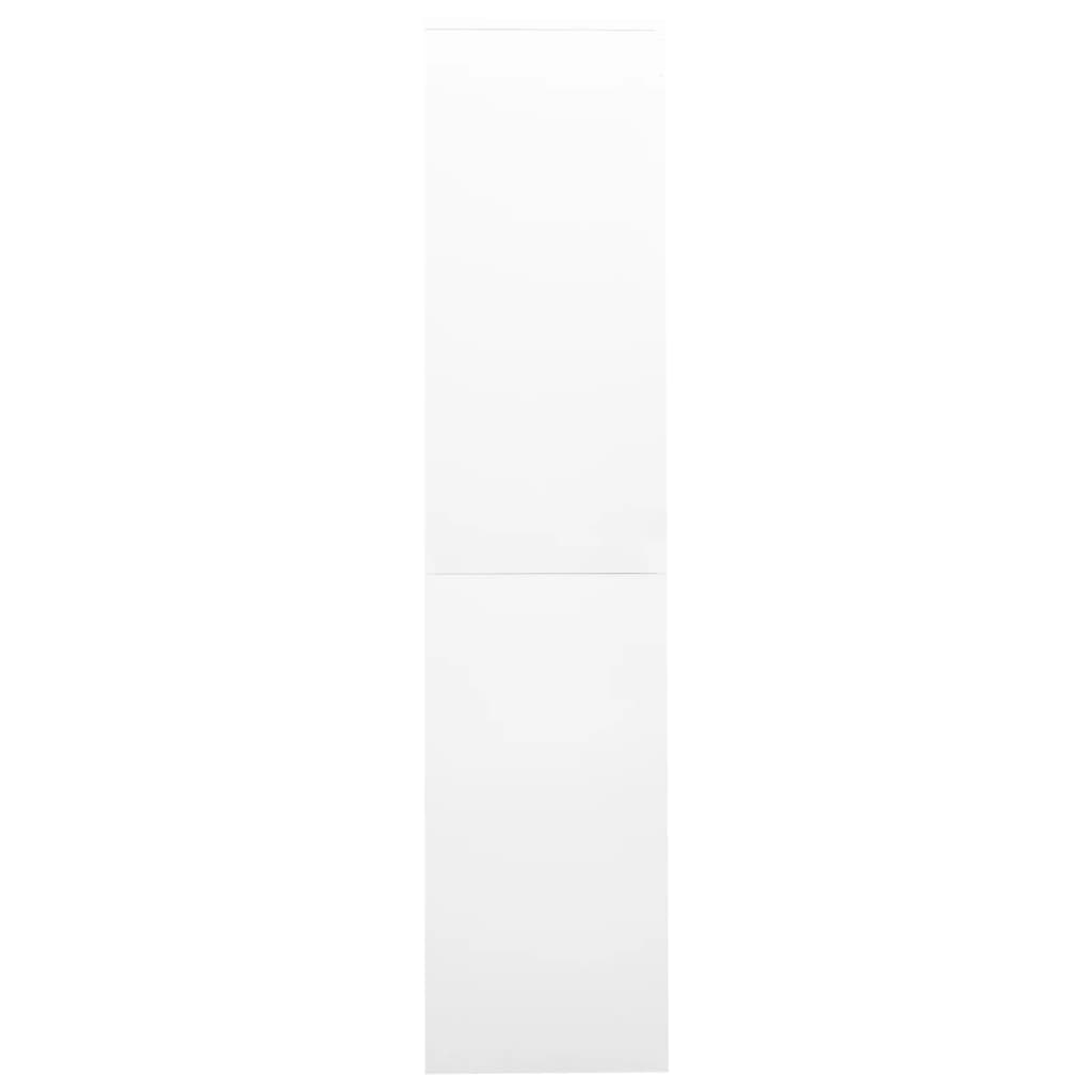 Biroja Skapis Ar Bīdāmām Durvīm, 90X40X180 Cm, Balts Tērauds