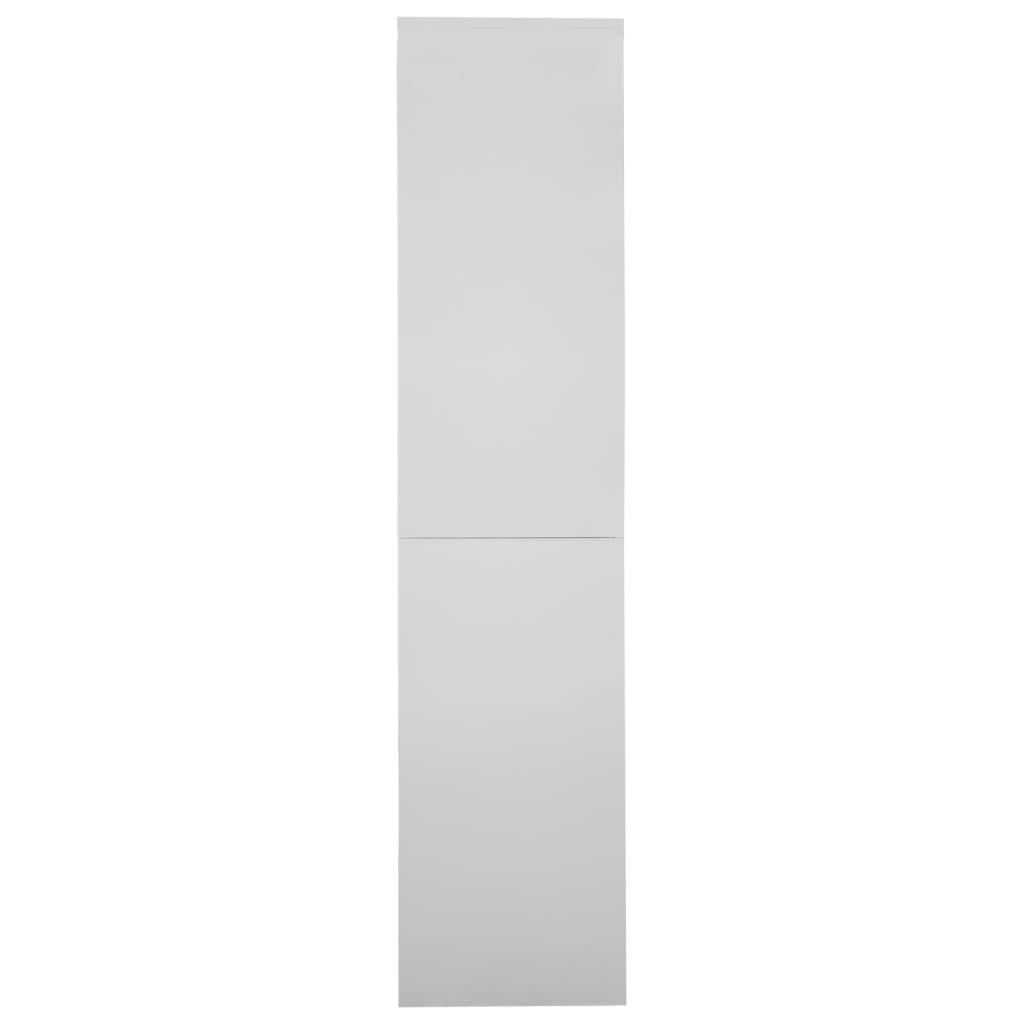 Biroja Skapis Ar Bīdāmām Durvīm, 90X40X180 Cm, Pelēks Tērauds