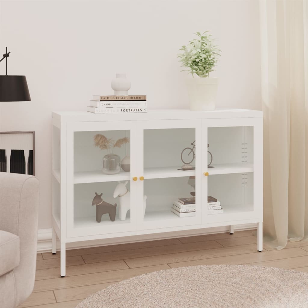 Kumode, , 105X35X70 Cm, Tērauds Un Stikls