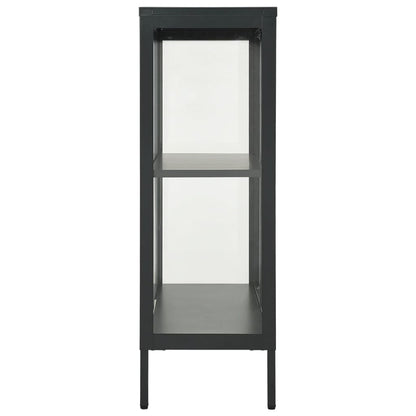 Kumode, Antracītpelēka, 75X35X105 Cm, Tērauds Un Stikls