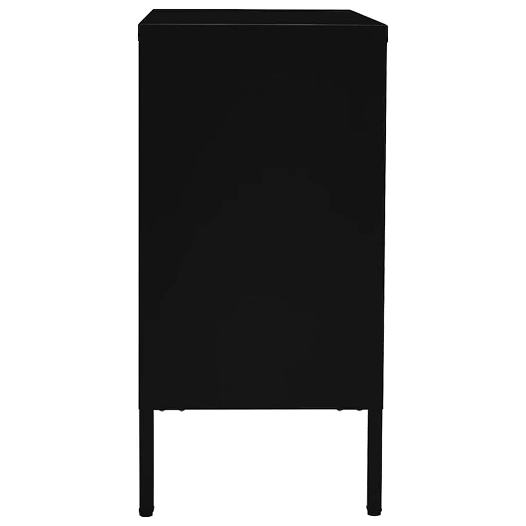 Kumode, , 75X35X70 Cm, Tērauds Un Rūdīts Stikls