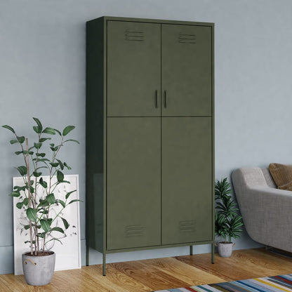 Skapis, 90X50X180 Cm, Tērauds, Balts