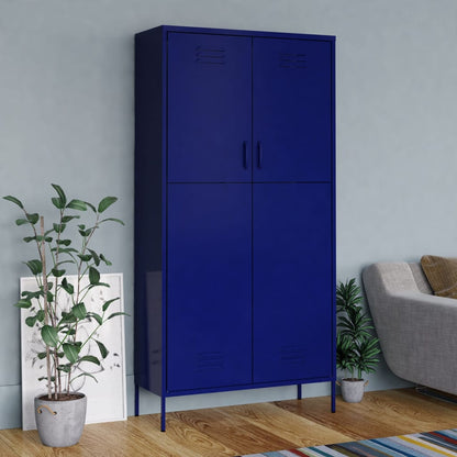 Skapis, 90X50X180 Cm, Tērauds, Balts