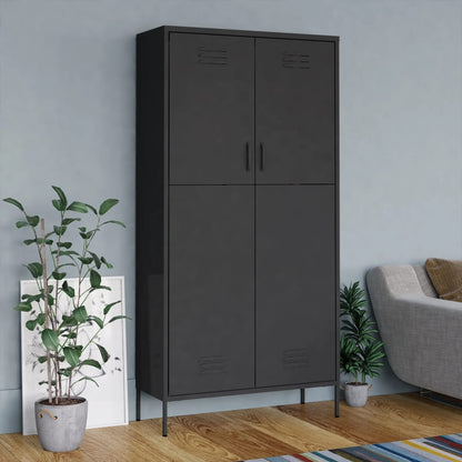 Skapis, 90X50X180 Cm, Tērauds, Balts