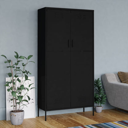 Skapis, 90X50X180 Cm, Tērauds, Balts