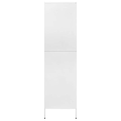 Skapis, 90X50X180 Cm, Tērauds, Balts