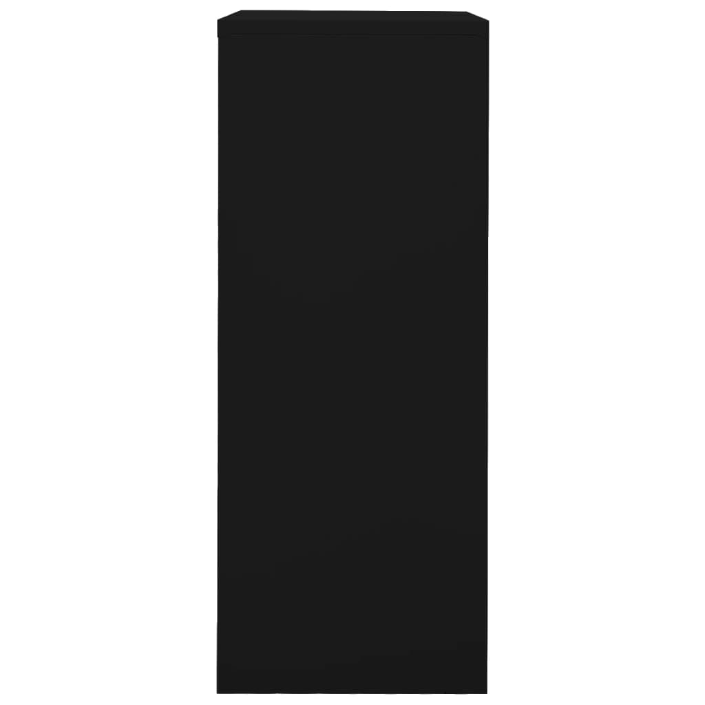 Biroja Skapis, 90X40X102 Cm, Melns, Tērauds