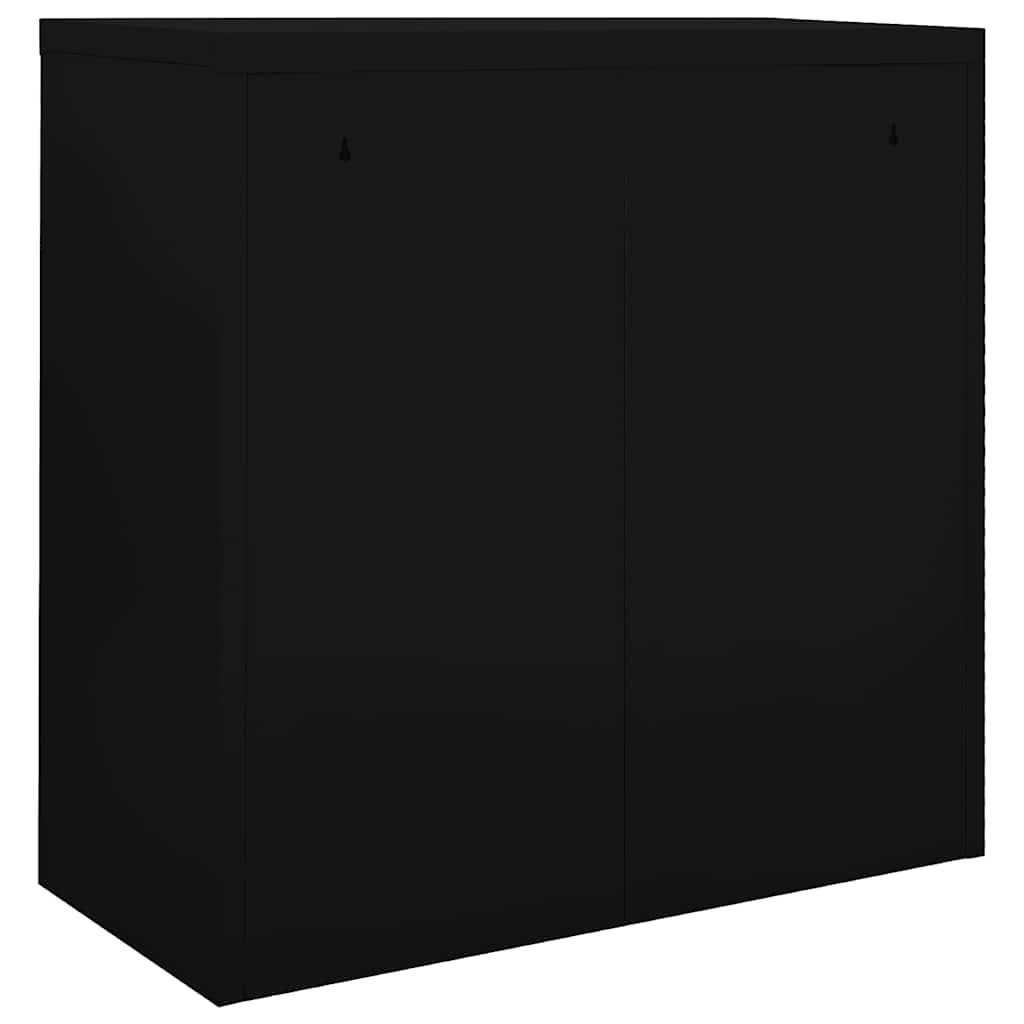 Skapītis Ar Bīdāmām Durvīm, 90X40X90 Cm, Melns, Tērauds