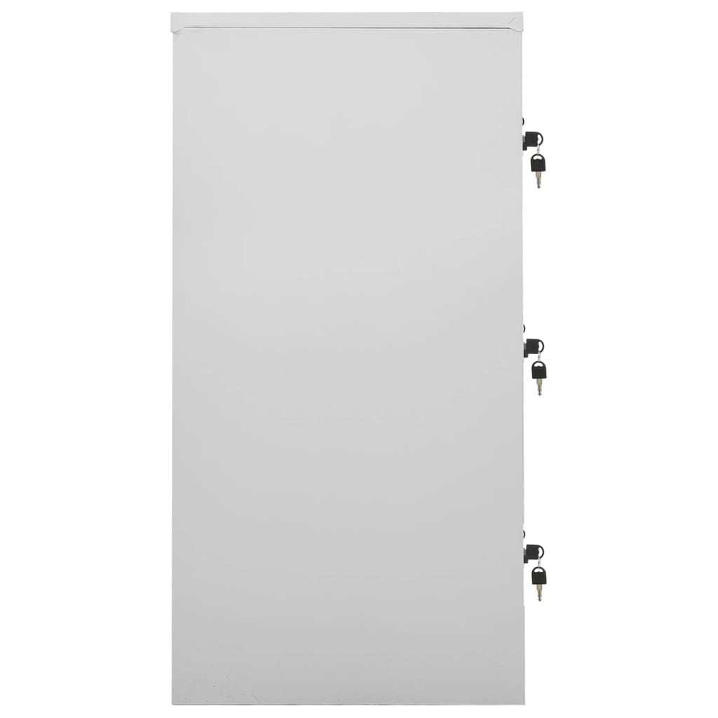 Ģērbtuves Skapis, 90X45X92,5 Cm, Tērauds, Gaiši Pelēks Un Zils Gaiši Pelēka Un Zila
