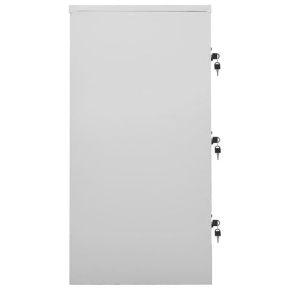 Ģērbtuves Skapis, 90X45X92,5 Cm, Tērauds, Gaiši Pelēks Un Zaļš Gaiši Pelēka Un Zaļa