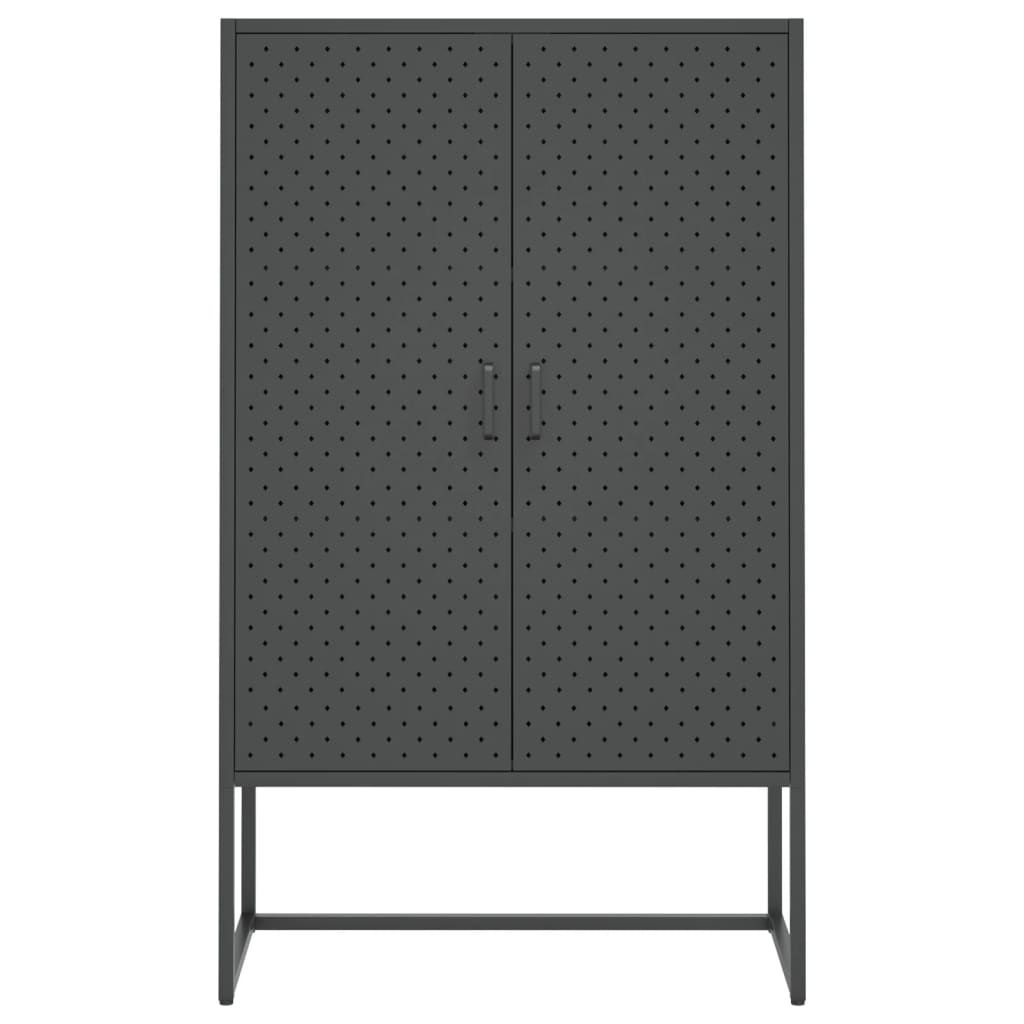 Augstais Skapītis, Antracītpelēks, 80X35X135 Cm, Tērauds