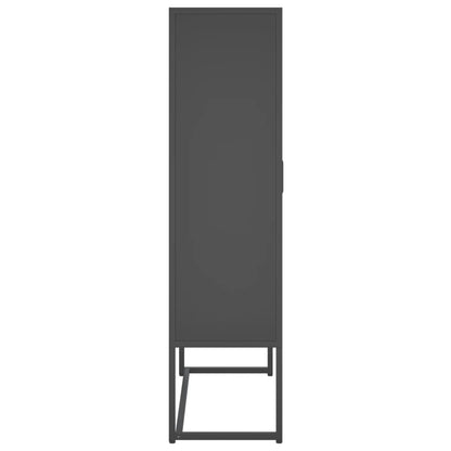 Augstais Skapītis, Antracītpelēks, 80X35X135 Cm, Tērauds
