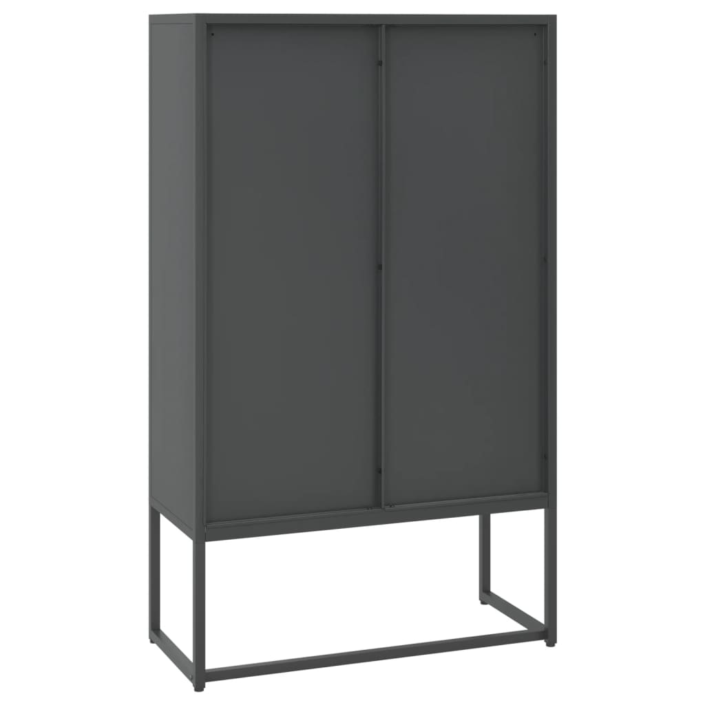 Augstais Skapītis, Antracītpelēks, 80X35X135 Cm, Tērauds
