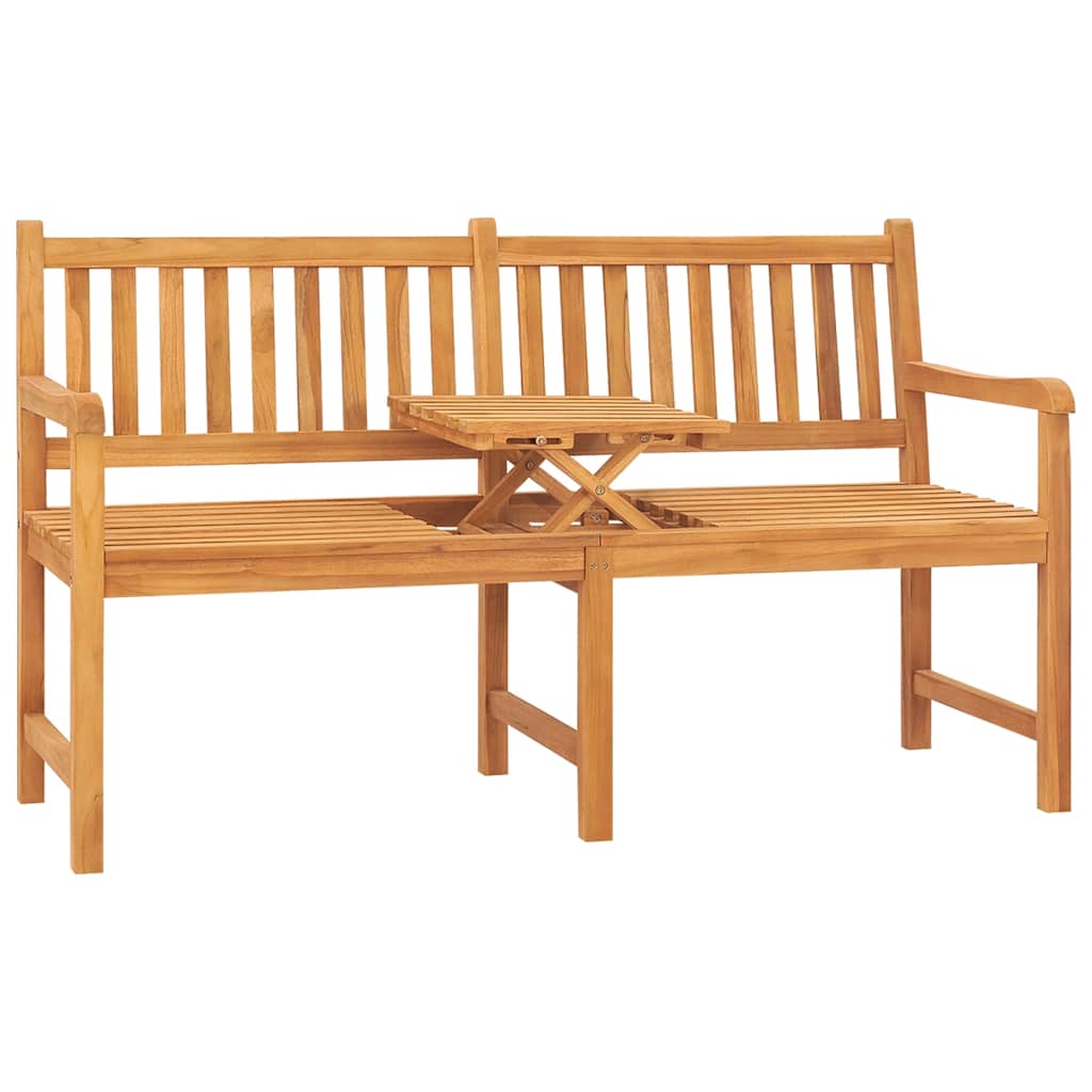 Trīsvietīgs Dārza Sols Ar Galdiņu, 150 Cm, Masīvs Tīkkoks