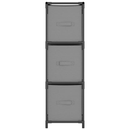 Plaukts Ar 3 Auduma Groziem, Pelēks, 34X34X101 Cm, Tērauds