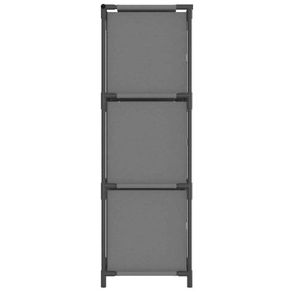 Plaukts Ar 3 Auduma Groziem, Pelēks, 34X34X101 Cm, Tērauds