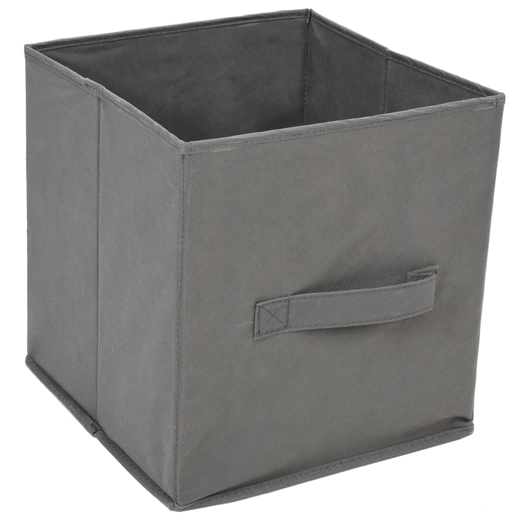 Plaukts Ar 3 Auduma Groziem, Pelēks, 34X34X101 Cm, Tērauds