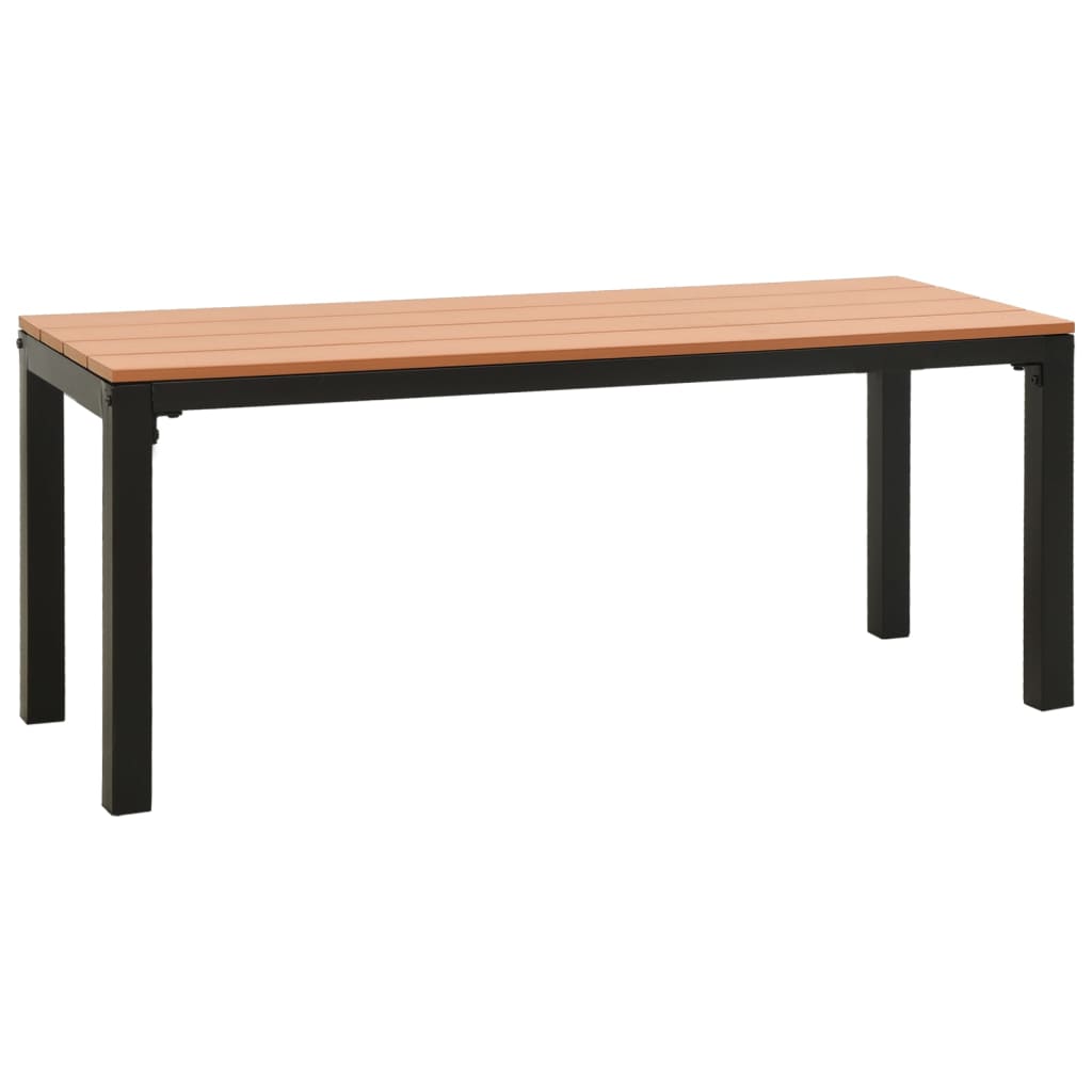 Dārza Sols, 110 Cm, Tērauds Un Wpc, Brūns, Melns