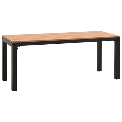 Dārza Sols, 110 Cm, Tērauds Un Wpc, Brūns, Melns